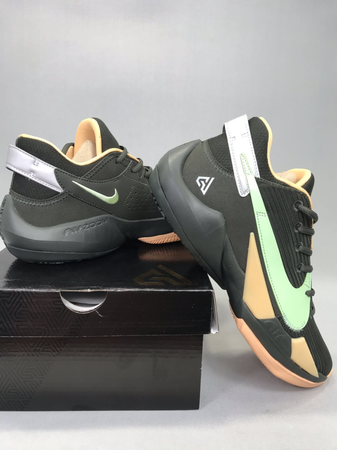 2020 Men Nike Air Zoom Freak II Black Green Orange Shoes